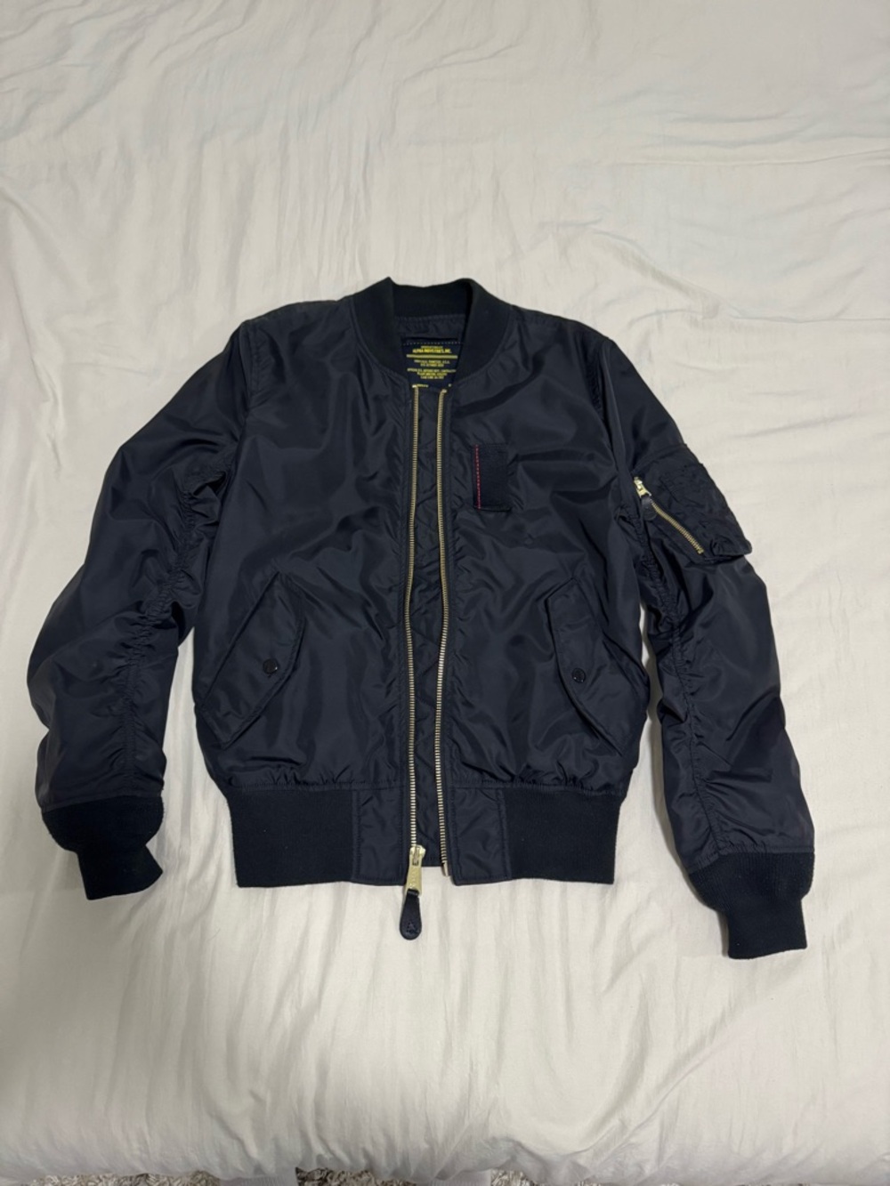Alpha Industries Men’s Black MA-1 Skymaster Lightweight Flight Jacket (Size: XS)